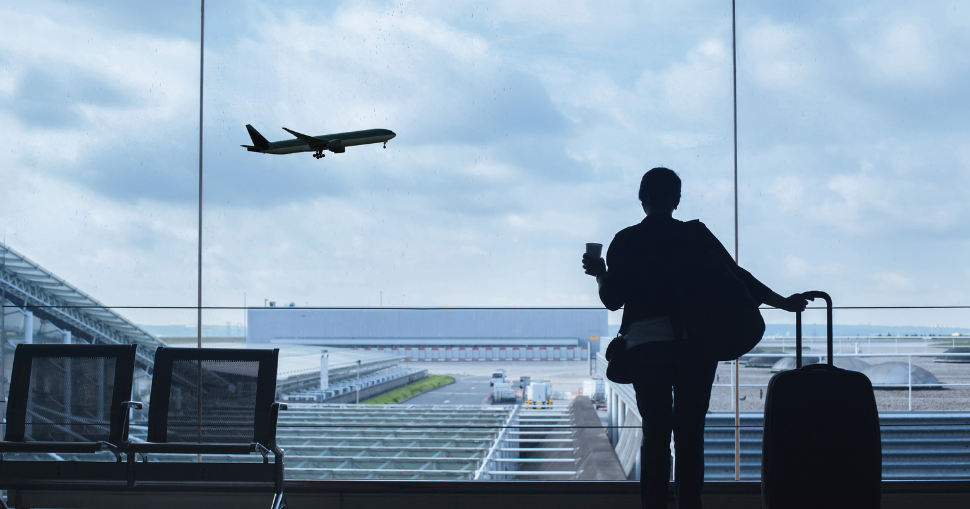 Photograph of a air passenger at an airport